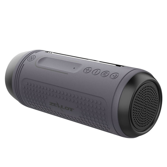 ZEALOT A1 Altavoz Bluetooth inalámbrico de graves multifuncional, micrófono incorporado, compatible con llamadas Bluetooth, tarjeta AUX, TF y luces LED