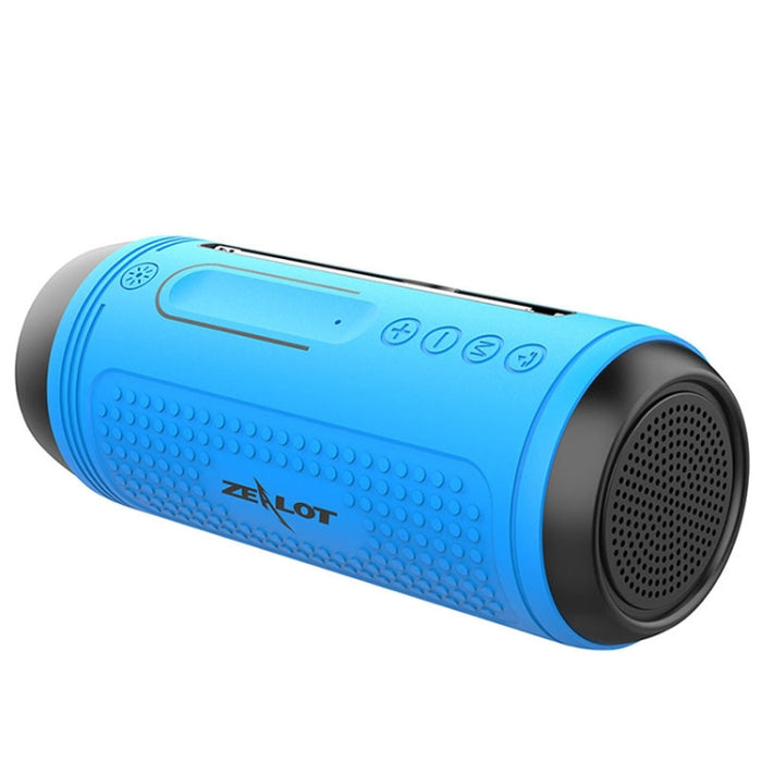 ZEALOT A1 Altavoz Bluetooth inalámbrico de graves multifuncional, micrófono incorporado, compatible con llamadas Bluetooth, tarjeta AUX, TF y luces LED