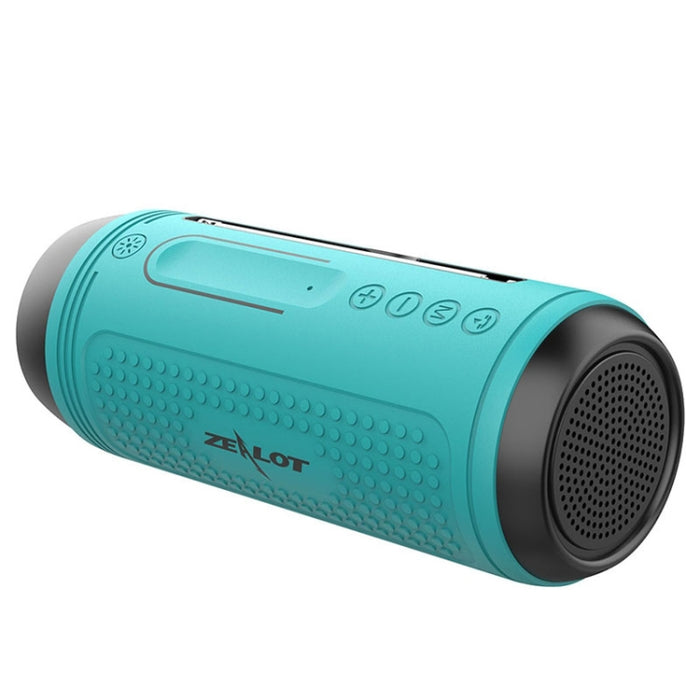 ZEALOT A1 Altavoz Bluetooth inalámbrico de graves multifuncional, micrófono incorporado, compatible con llamadas Bluetooth, tarjeta AUX, TF y luces LED