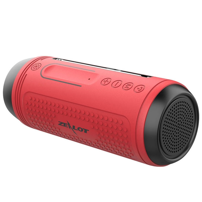 ZEALOT A1 Altavoz Bluetooth inalámbrico de graves multifuncional, micrófono incorporado, compatible con llamadas Bluetooth, tarjeta AUX, TF y luces LED