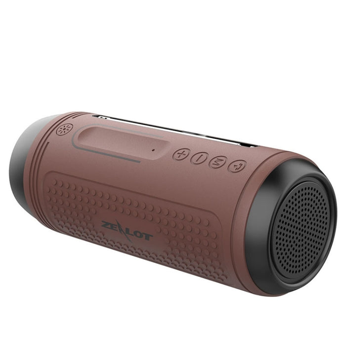 ZEALOT A1 Altavoz Bluetooth inalámbrico de graves multifuncional, micrófono incorporado, compatible con llamadas Bluetooth, tarjeta AUX, TF y luces LED