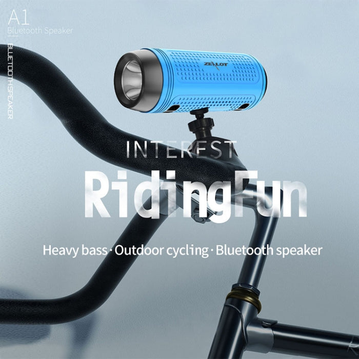 ZEALOT A1 Altavoz Bluetooth inalámbrico de graves multifuncional, micrófono incorporado, compatible con llamadas Bluetooth, tarjeta AUX, TF y luces LED