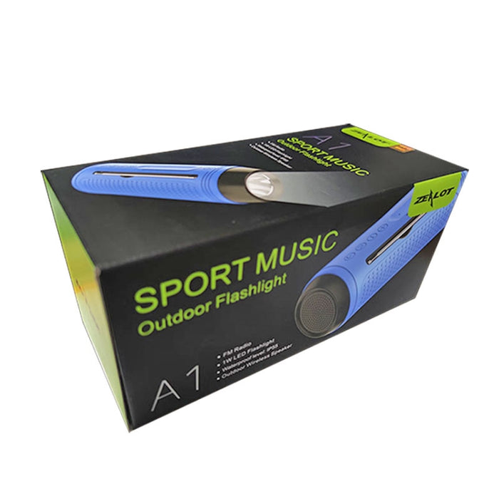 ZEALOT A1 Altavoz Bluetooth inalámbrico de graves multifuncional, micrófono incorporado, compatible con llamadas Bluetooth, tarjeta AUX, TF y luces LED