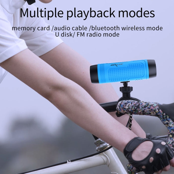 ZEALOT A2 Altavoz Bluetooth inalámbrico de graves multifuncional, micrófono incorporado, compatible con llamadas Bluetooth, tarjeta AUX, TF y luces LED