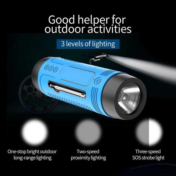 ZEALOT A2 Altavoz Bluetooth inalámbrico de graves multifuncional, micrófono incorporado, compatible con llamadas Bluetooth, tarjeta AUX, TF y luces LED