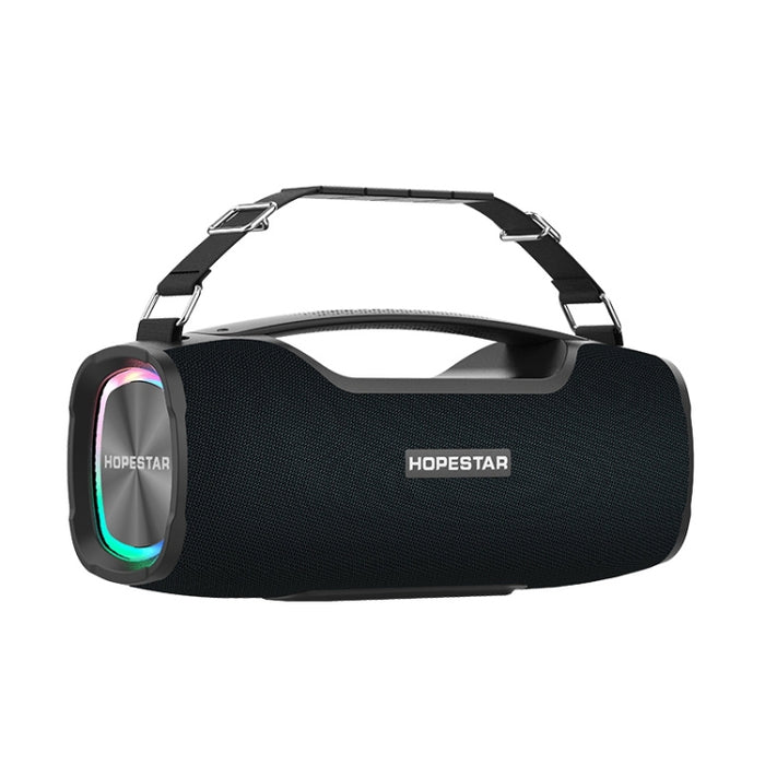 Altavoz Bluetooth portátil para exteriores HOPESTAR A6X TWS con luces musicales coloridas, soporte para banco de energía, llamadas manos libres, disco U, tarjeta TF y AUX de 3,5 mm