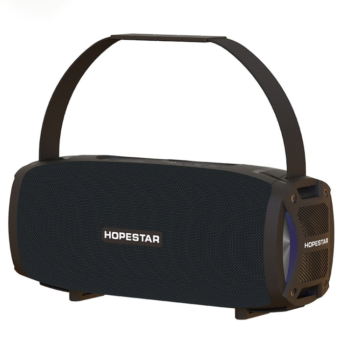HOPESTAR H24 Pro TWS Altavoz Bluetooth portátil con textura tejida impermeable para exteriores con luz rítmica, compatible con llamadas manos libres, disco U, tarjeta TF y AUX y FM de 3,5 mm
