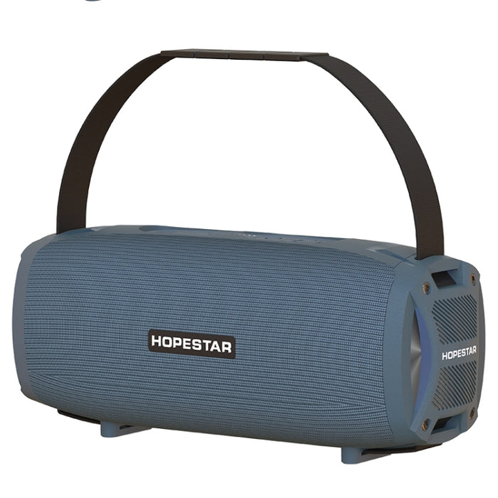 HOPESTAR H24 Pro TWS Altavoz Bluetooth portátil con textura tejida impermeable para exteriores con luz rítmica, compatible con llamadas manos libres, disco U, tarjeta TF y AUX y FM de 3,5 mm