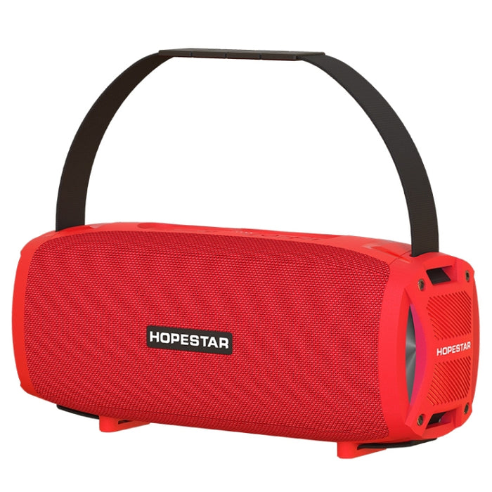 HOPESTAR H24 Pro TWS Altavoz Bluetooth portátil con textura tejida impermeable para exteriores con luz rítmica, compatible con llamadas manos libres, disco U, tarjeta TF y AUX y FM de 3,5 mm