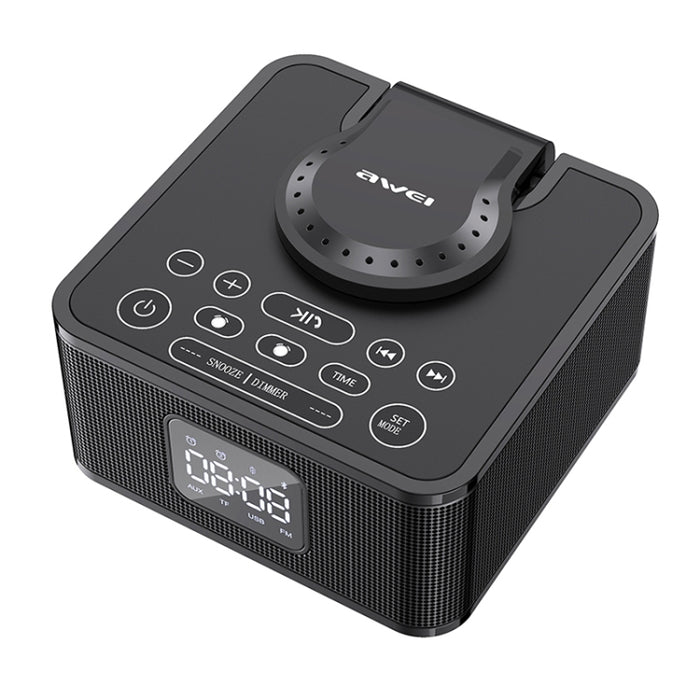 Wei Y332 Altavoz Bluetooth 5.0 con carga inalámbrica, compatible con llamadas de voz manos libres