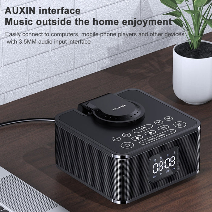 Wei Y332 Altavoz Bluetooth 5.0 con carga inalámbrica, compatible con llamadas de voz manos libres