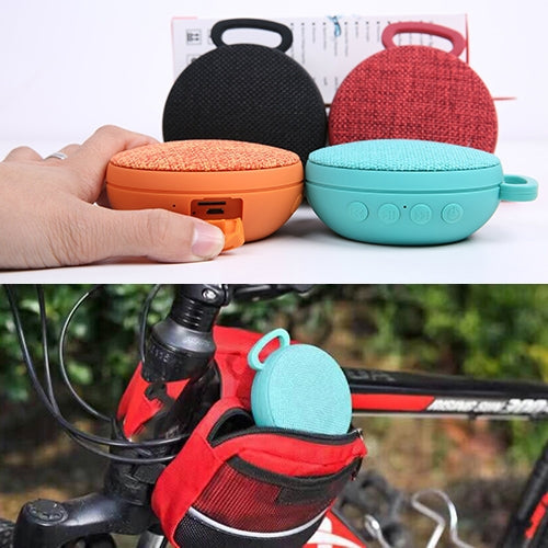 Mini Presidente portátil redondo de Bluetooth de la textura del paño A01L, llamada manos libres de la ayuda y tarjeta del TF
