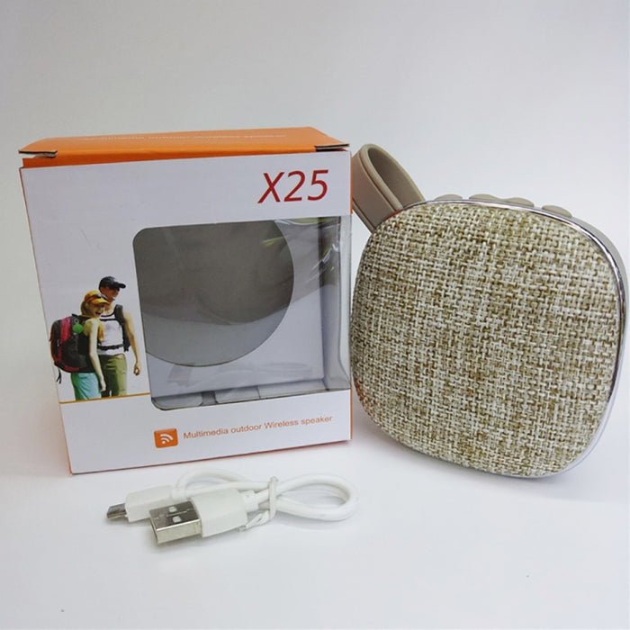 Mini altavoz portátil Bluetooth del cuadrado de la textura del paño X25new, llamada manos libres de la ayuda y tarjeta del TF y AUX.
