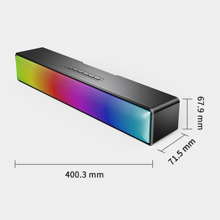 Altavoz Bluetooth multifuncional para ordenador con luz colorida RGB