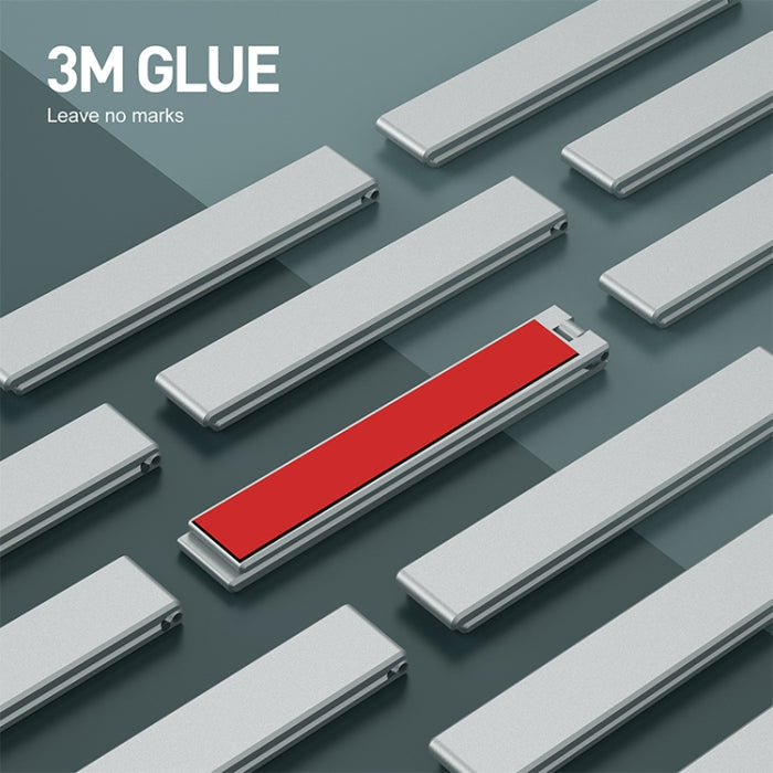 R-JUST SJ07 Soporte para teléfono móvil de aleación de aluminio portátil plegable magnético de forma lineal