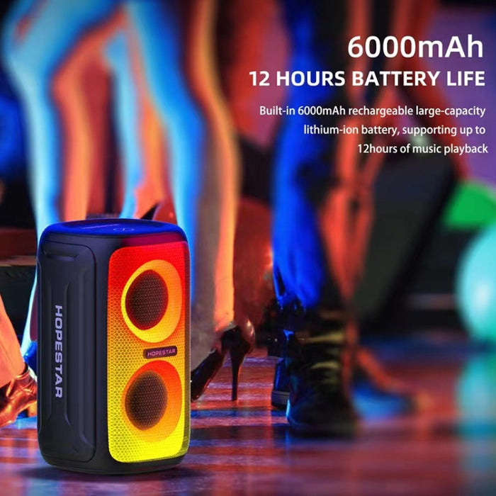 HOPESTAR Party 110 Mini Altavoz Bluetooth inalámbrico con luces coloridas