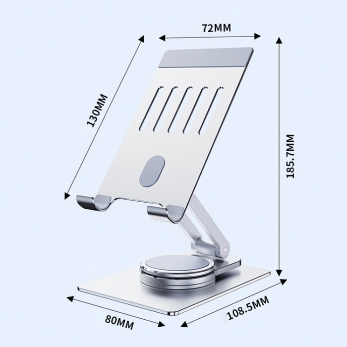 R-JUST HZ26 Soporte para teléfono plegable de aleación de aluminio giratorio de 360 grados