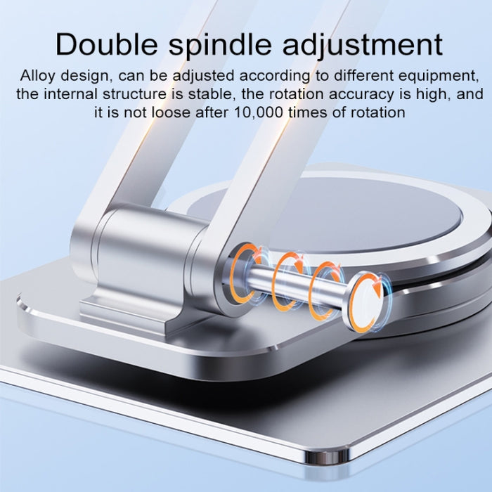 R-JUST HZ26 Soporte para teléfono plegable de aleación de aluminio giratorio de 360 grados