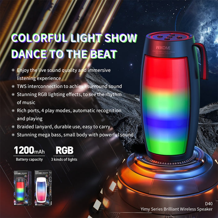WEKOME D40 5W Sound Pulse Altavoz Bluetooth colorido