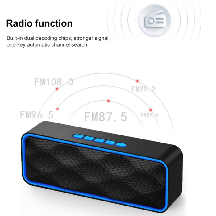 SC211 Pro Tarjeta multifunción para exteriores Altavoz inalámbrico Bluetooth Versión mejorada
