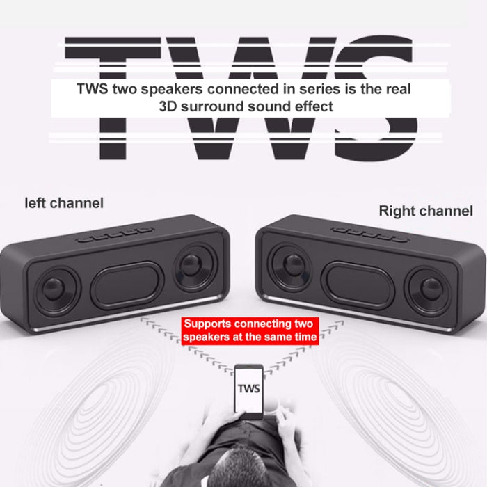 SC211 Pro Tarjeta multifunción para exteriores Altavoz inalámbrico Bluetooth Versión mejorada