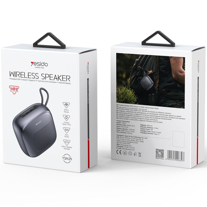 Minialtavoz portátil para exteriores con Bluetooth Yesido YSW24 de 5 W, YSW24