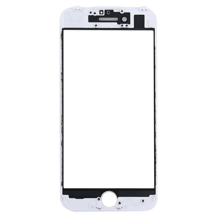Lente de cristal exterior de pantalla frontal con marco de bisel de pantalla LCD frontal para iPhone 7, For iPhone 7 (Frame)
