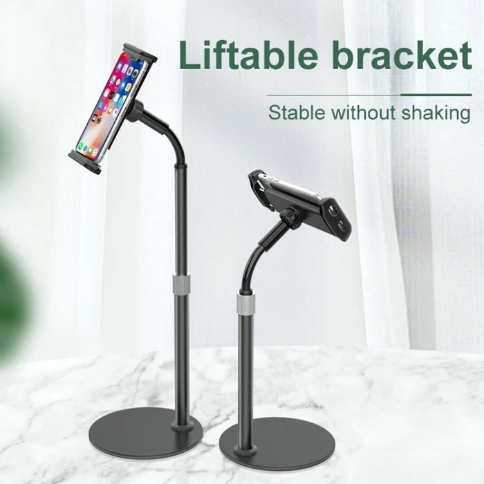 ZM17 Soporte giratorio retráctil para teléfono de escritorio para selfies al aire libre para teléfonos móviles/tabletas de 4,6-7,8 pulgadas