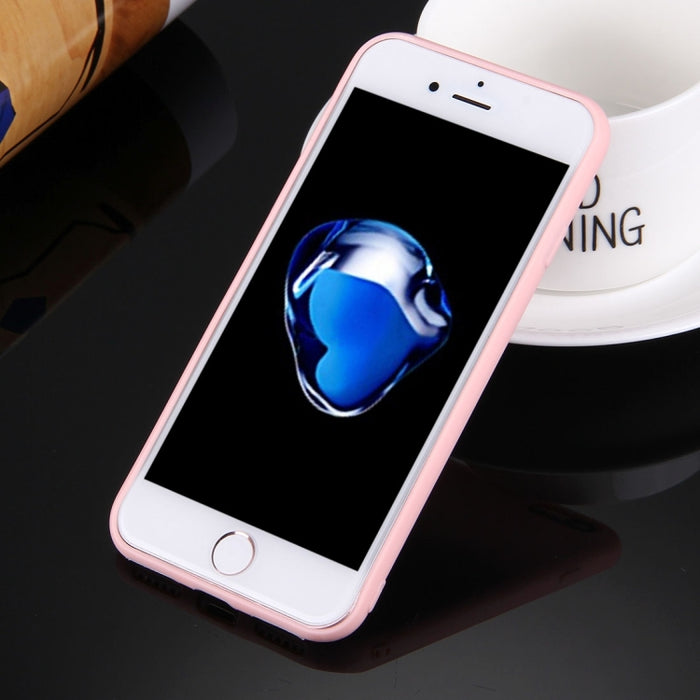 Para iPhone 8 y 7 Funda protectora de TPU de color sólido sin orificio redondo