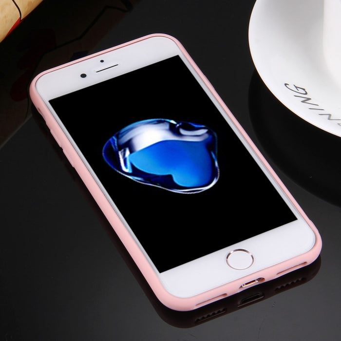 Para iPhone 8 y 7 Funda protectora de TPU de color sólido sin orificio redondo