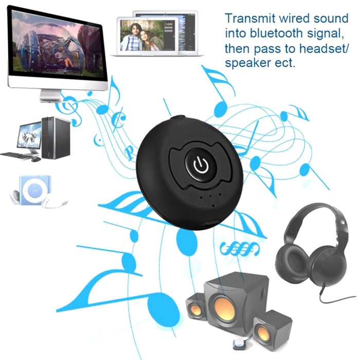Transmisor de audio Bluetooth 4.0 multipunto portátil H366T para iPhone, Samsung, HTC, Sony, Google, Huawei, Xiaomi y otros teléfonos inteligentes
