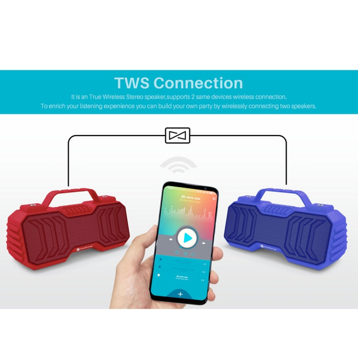 Altavoz estéreo Bluetooth inalámbrico portátil NewRixing NR-2029 compatible con función TWS