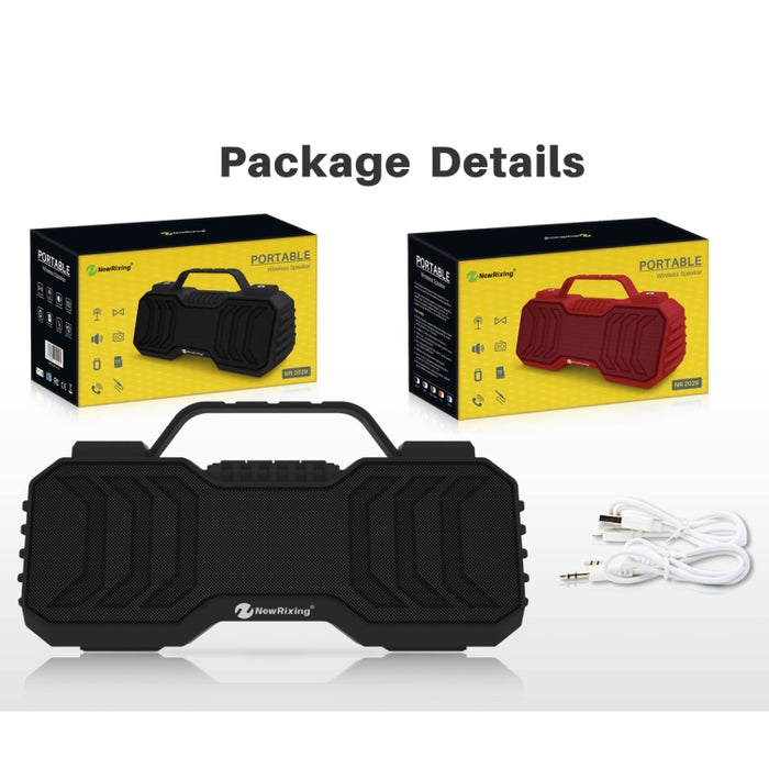 Altavoz estéreo Bluetooth inalámbrico portátil NewRixing NR-2029 compatible con función TWS
