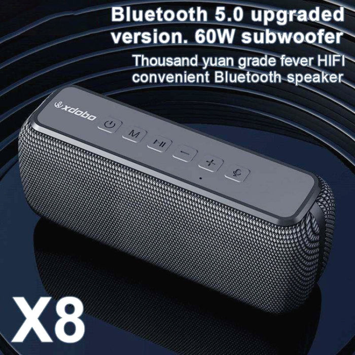 XDOBO X8 60W Altavoz Bluetooth inalámbrico Subwoofer para exteriores Compatible con tarjeta TWS y TF, X8