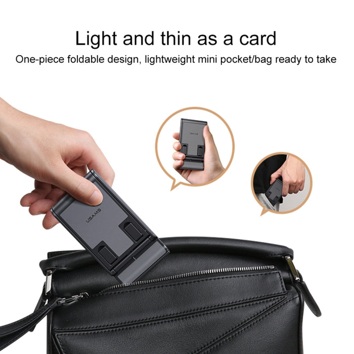 USAMS US-ZJ073 Soporte plegable retráctil para teléfono y tableta de escritorio