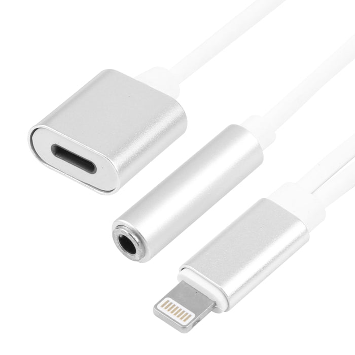 Cable adaptador de cargador hembra de 10cm y 8 pines a hembra de audio de 3,5 mm a macho de 8 pines, compatible con todos los sistemas iOS