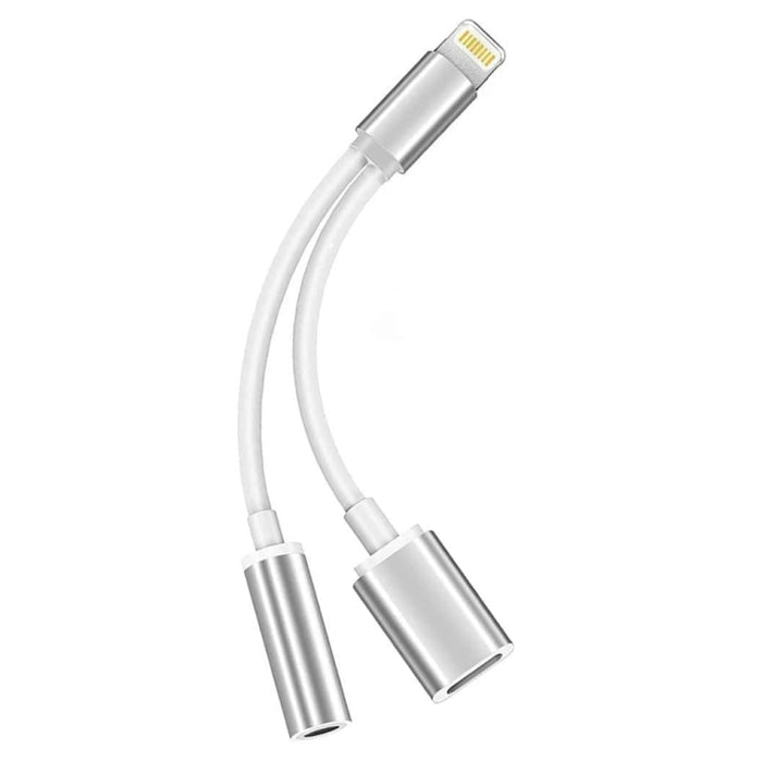 Cable adaptador de cargador hembra de 10cm y 8 pines a hembra de audio de 3,5 mm a macho de 8 pines, compatible con todos los sistemas iOS