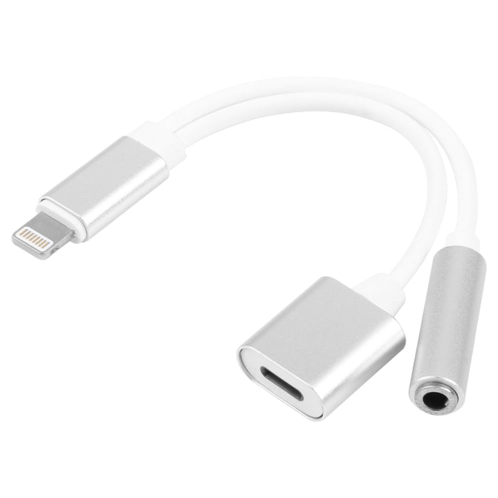 Cable adaptador de cargador hembra de 10cm y 8 pines a hembra de audio de 3,5 mm a macho de 8 pines, compatible con todos los sistemas iOS