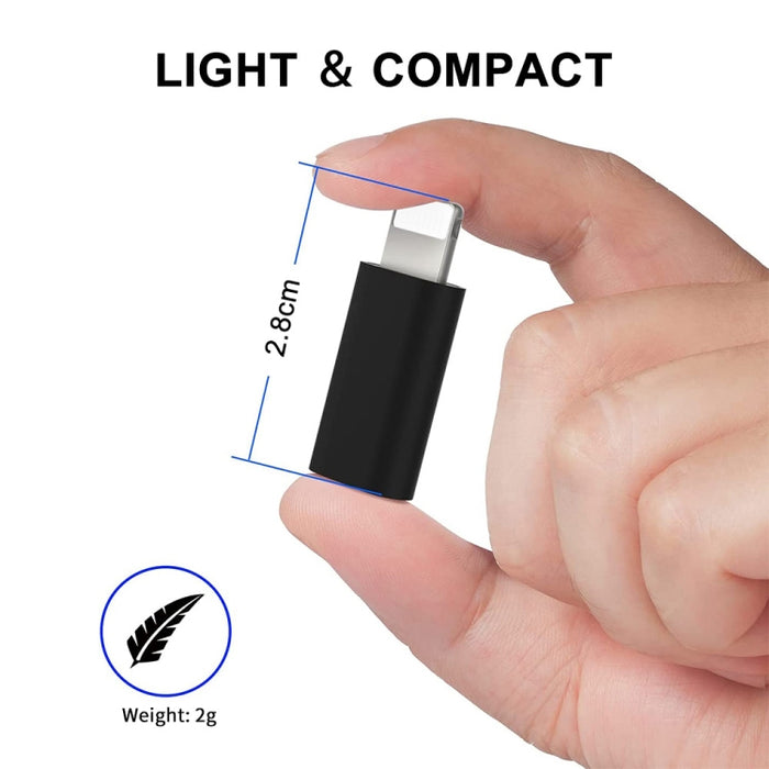 ENKAY Hat-Prince HC-6 Mini ABS USB-C / Type-C Adaptador de conector de puerto de 3.1 a 8 pines (blanco)