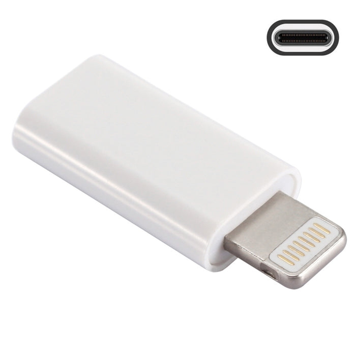 ENKAY Hat-Prince HC-6 Mini ABS USB-C / Type-C Adaptador de conector de puerto de 3.1 a 8 pines (blanco)