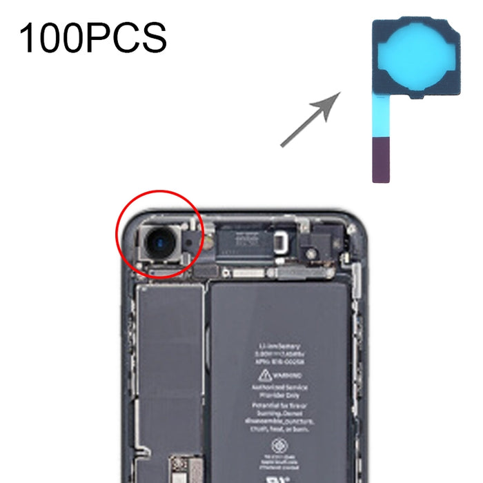 100 PCS para iPhone 7 Almohadillas de espuma de esponja a prueba de polvo para cámara trasera, Camera Dustproof