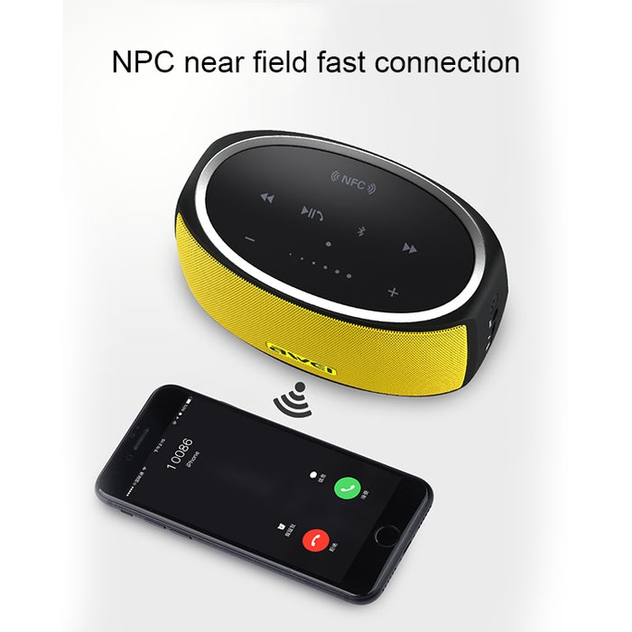 Wei Y210 Altavoz Bluetooth inalámbrico portátil V4.2 con graves mejorados, compatible con tarjeta NFC/TF/AUX