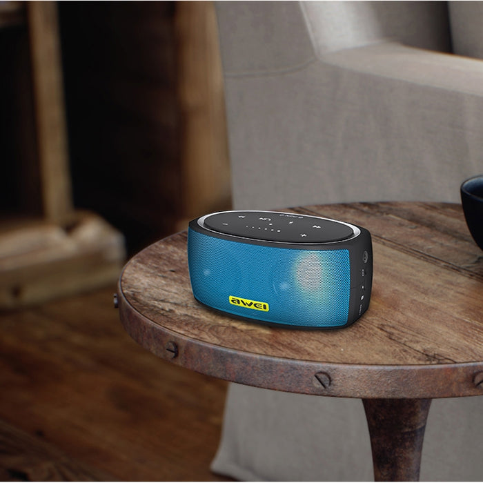 Wei Y210 Altavoz Bluetooth inalámbrico portátil V4.2 con graves mejorados, compatible con tarjeta NFC/TF/AUX