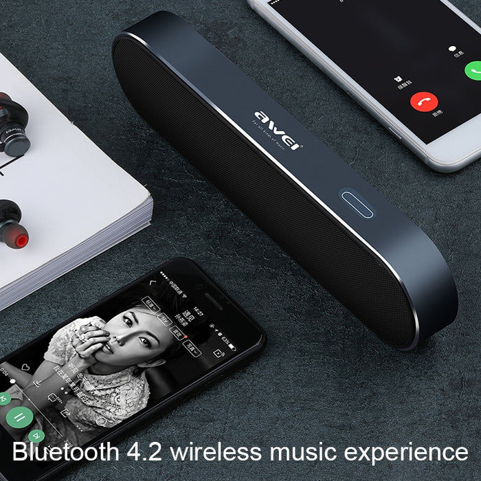Wei Y220 Altavoz Bluetooth inalámbrico portátil V4.2 con sonido estéreo 3D claro HD y cancelación de ruido, compatible con tarjeta TF/AUX