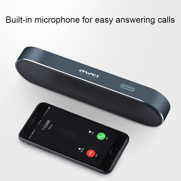 Wei Y220 Altavoz Bluetooth inalámbrico portátil V4.2 con sonido estéreo 3D claro HD y cancelación de ruido, compatible con tarjeta TF/AUX