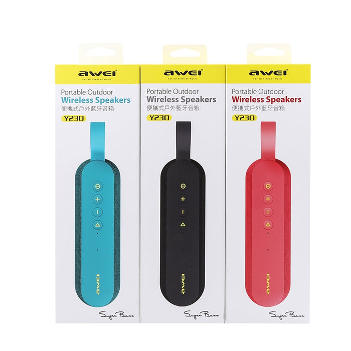 Wei Y230 Altavoz Bluetooth inalámbrico portátil V4.2 con sonido HD y graves mejorados, micrófono incorporado, compatible con NFC/U Disk/tarjeta TF/AUX