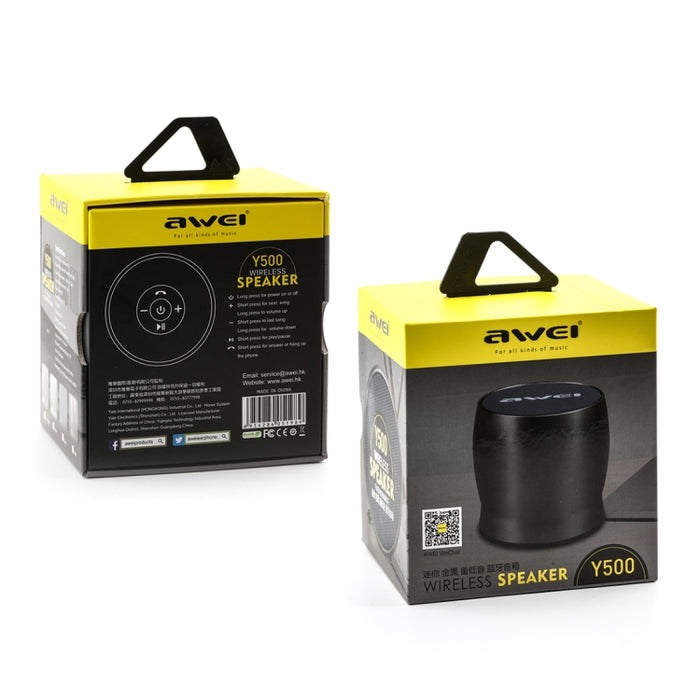 Wei Y500 Mini altavoz Bluetooth inalámbrico portátil con estéreo 3D, micrófono incorporado, compatible con tarjeta TF/AUX