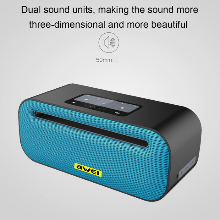 Altavoz Bluetooth inalámbrico Wei Y600 con estéreo 3D, micrófono incorporado, compatible con tarjeta TF/AUX/NFC