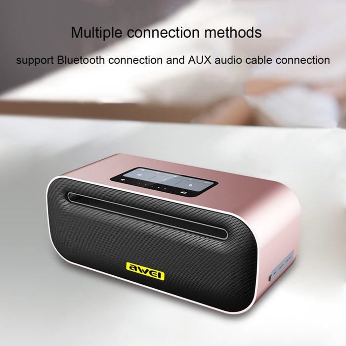 Altavoz Bluetooth inalámbrico Wei Y600 con estéreo 3D, micrófono incorporado, compatible con tarjeta TF/AUX/NFC