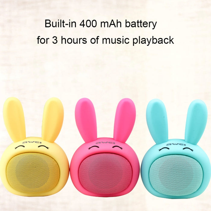 Awei Y700 Mini Altavoz Bluetooth Inalámbrico Conejo Portátil, Micrófono Incorporado, Soporte AUX/Llamada Manos Libres
